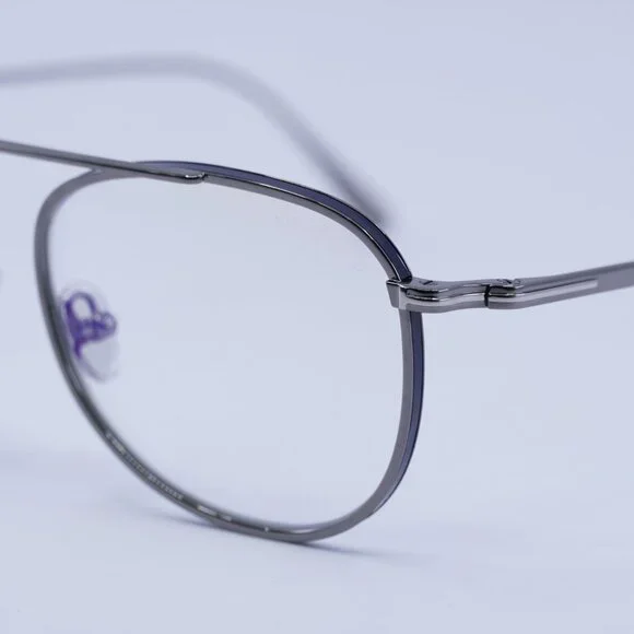 🕶️ New Tom Ford FT5691-B 012 Eyeglasses - Ruthenium with Blue Frame 52mm